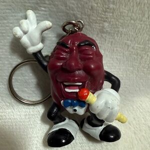 Vintage 1987 California Raisins Keychain - Rare Find